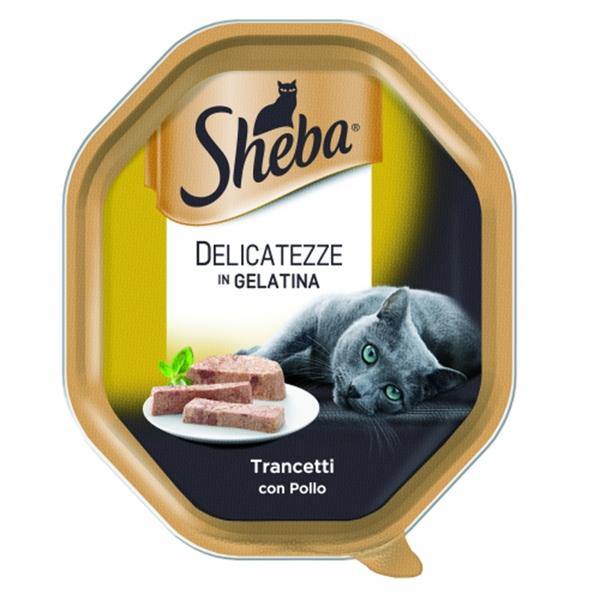 Sheba Delicatezze in Gelatina Trancetti con Pollo 85gr Sheba Delicatezze in Gelatina Trancetti con Pollo 85gr